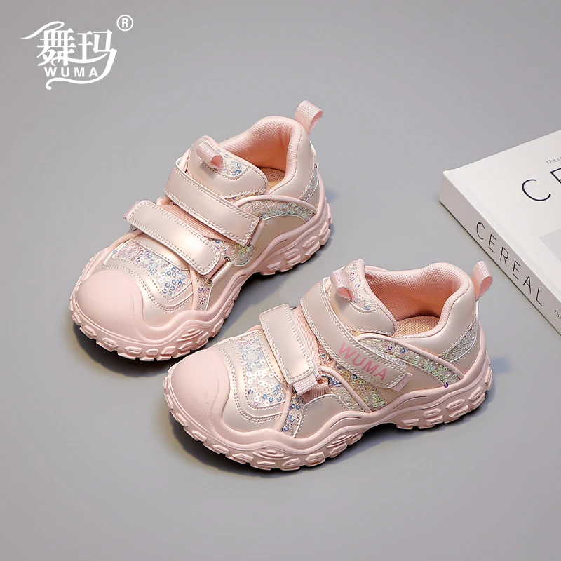 女童鞋子儿童公主休闲运动鞋2025新款春秋女孩秋季水晶跑鞋432218