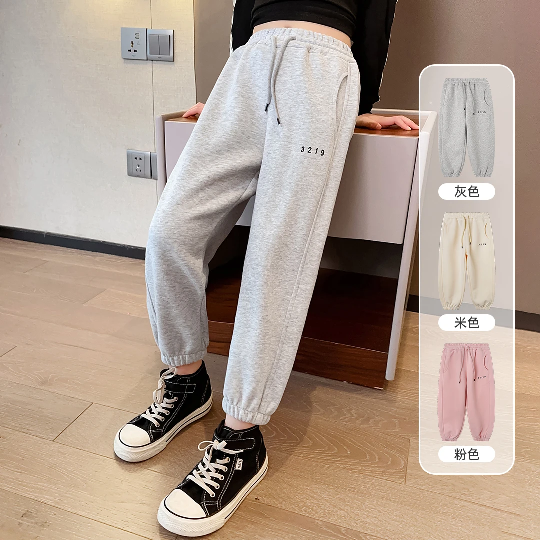 小菲特春季新款女童装6-12岁中大童女宝运动裤儿童卫裤 JMKC40189