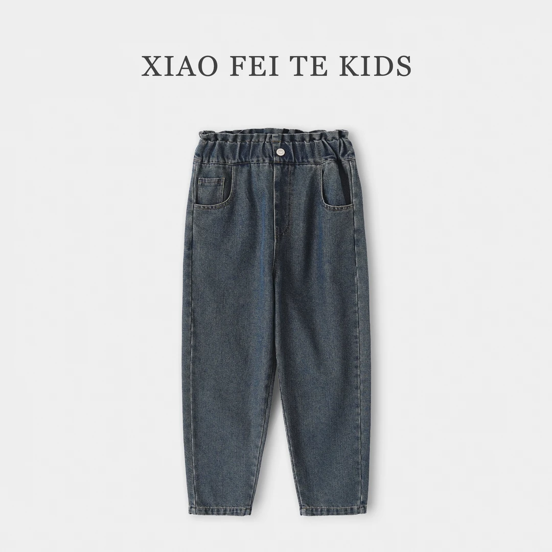 小菲特秋季女宝裤子女童装6-12岁中大童儿童时尚牛仔裤JMKQ42164