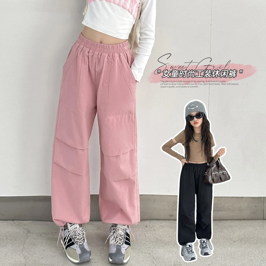 小菲特童装秋季新款儿童裤子中大童时尚女童潮款工装裤JMKQ42403