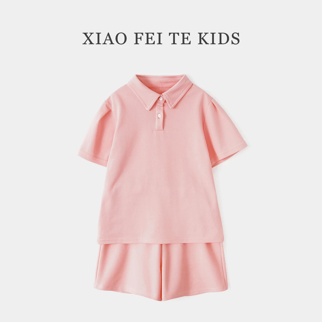 【瑞】小菲特夏季新款女童装6-12岁女宝宝儿童学院套装HSTX41671