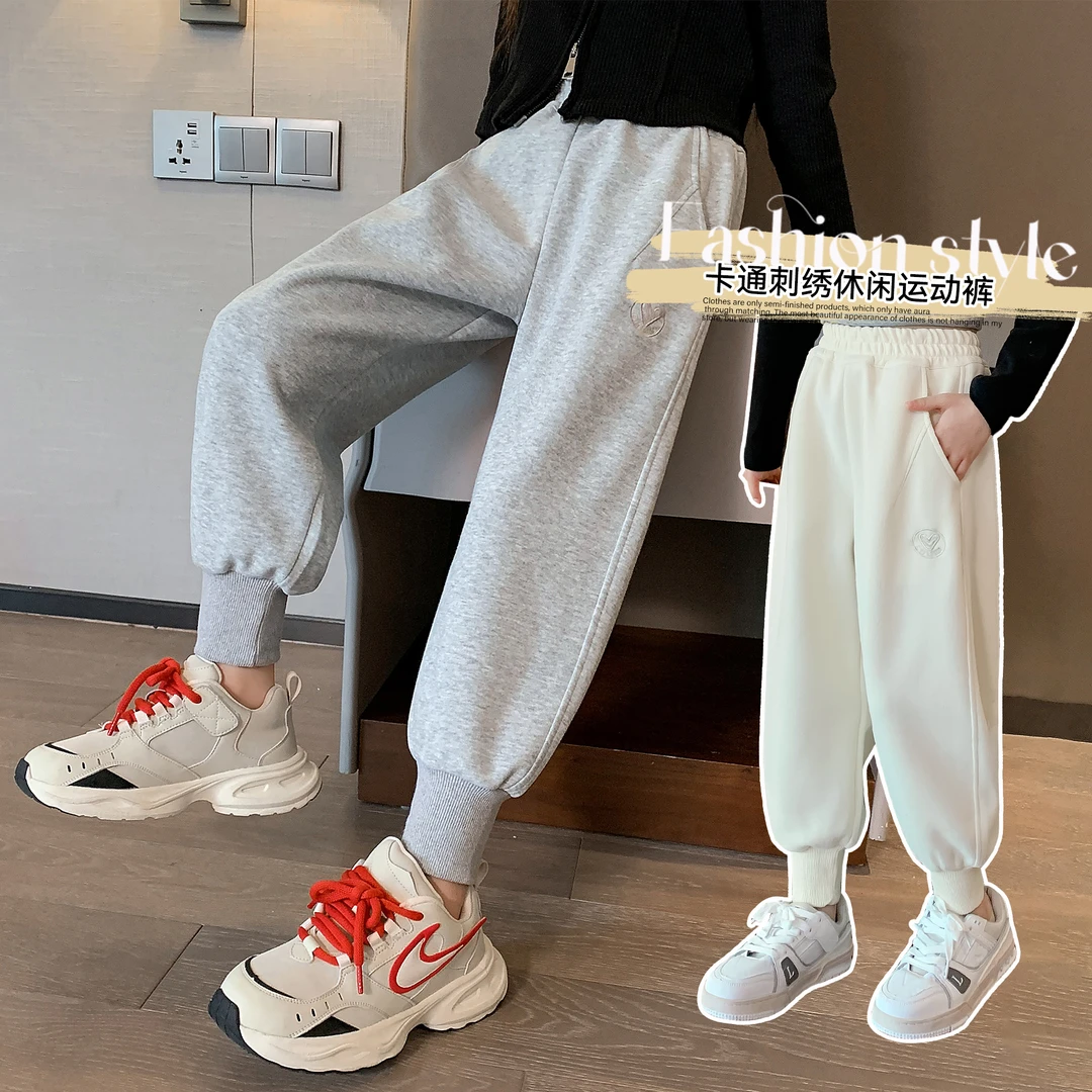 小菲特春季女宝宝运动裤女童装6-12岁中大童儿童休闲裤QDKC40072