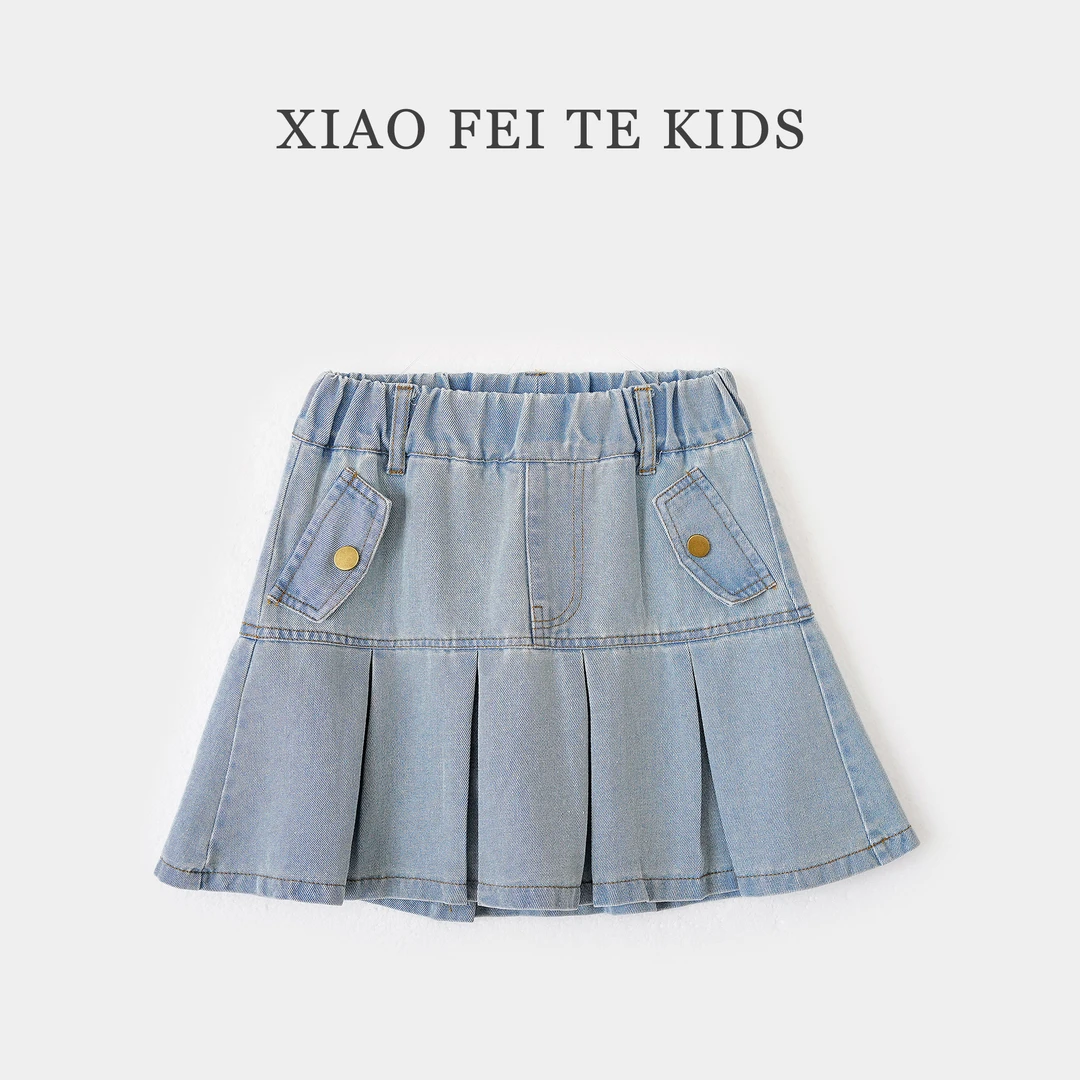 【姗姗】小菲特夏季女宝宝女童装6-12岁中大童牛仔半身裙JMQX41940