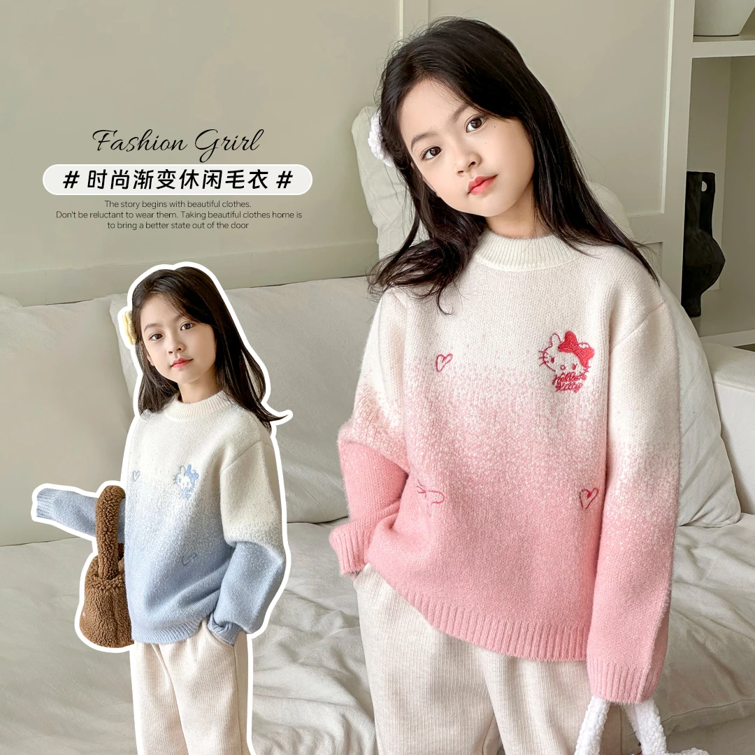 【姗姗】小菲特冬季童装打底毛衣6-12岁女宝儿童高领毛衣YMYD41644