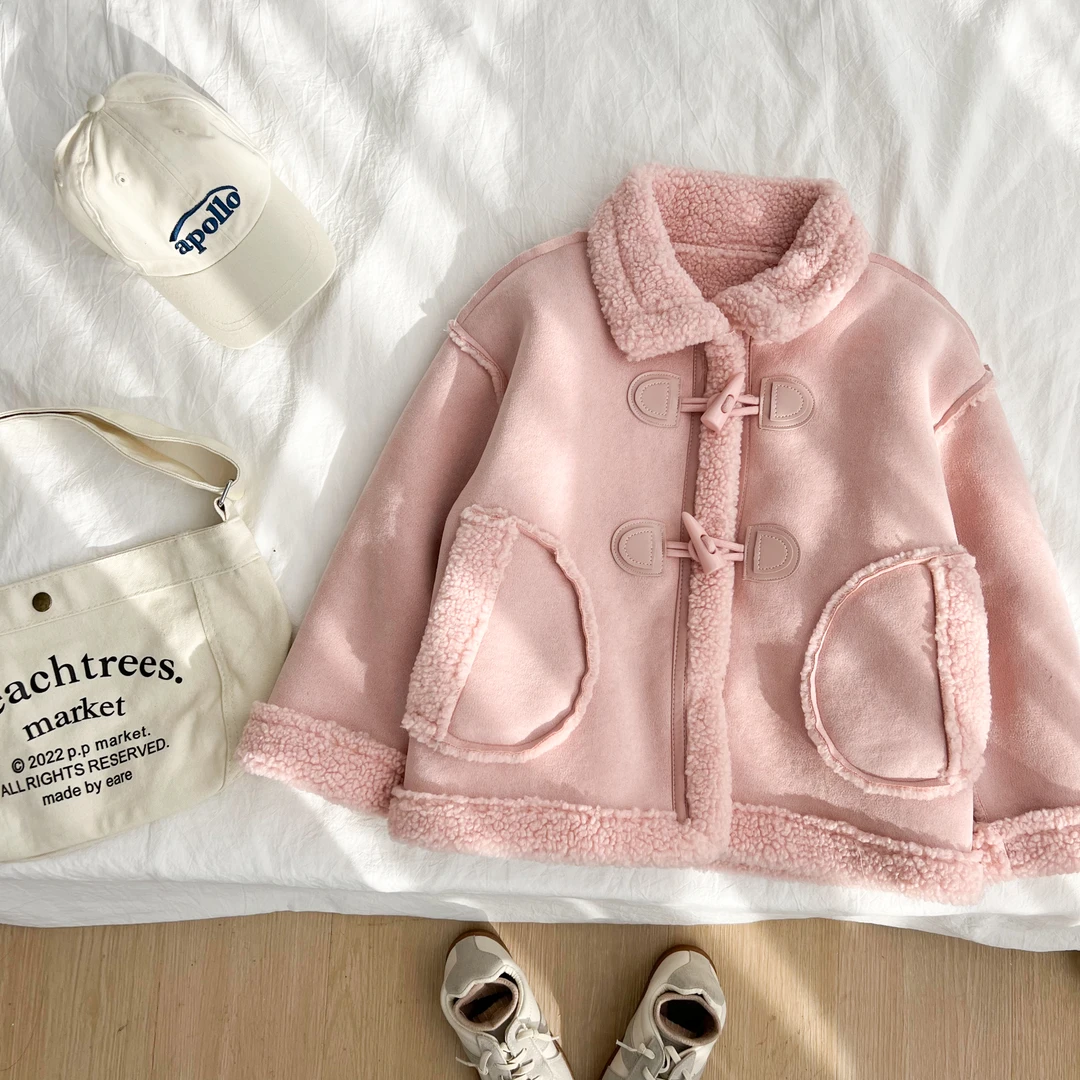 冬季新款女童装中大童儿童时尚加绒女宝宝短款外套YQYDW44739