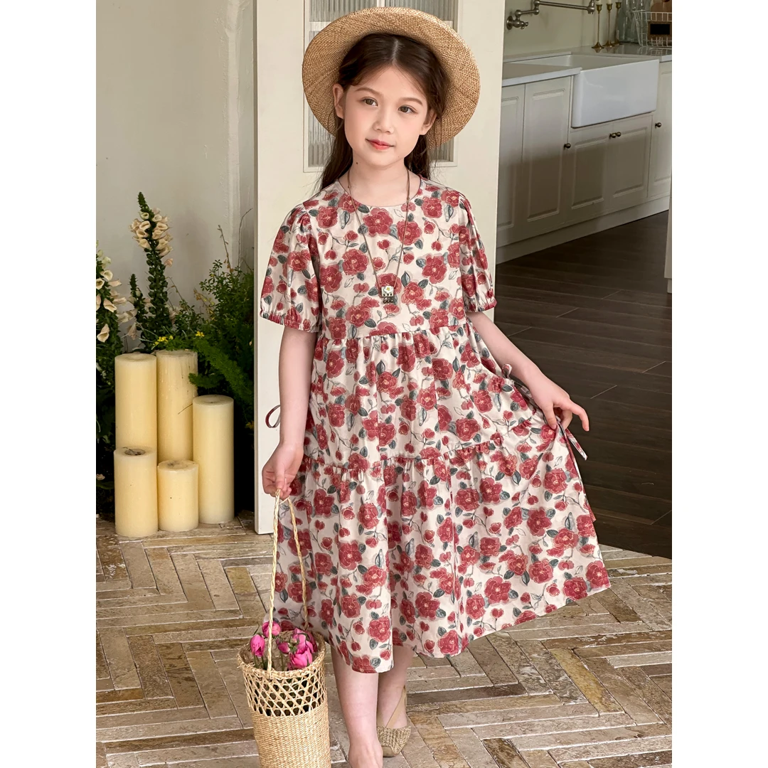 【瑞】小菲特夏季新款女童装女宝宝中大童儿童连衣裙BGQX41601