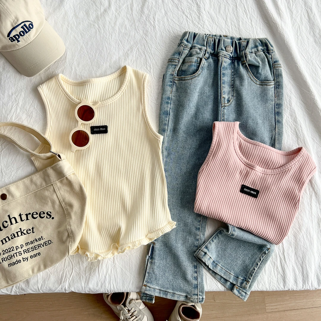 小菲特童装夏季新款女童中大童6-12岁女宝宝针织背心   HSYX41441