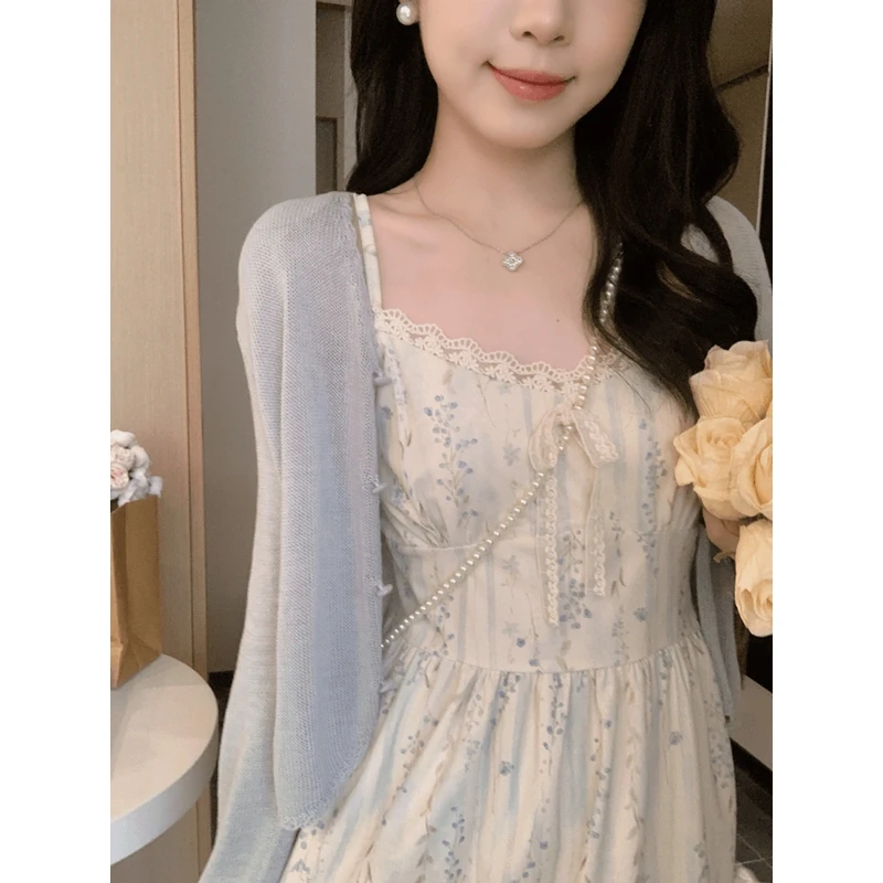 安璃 甜美气质减龄蕾丝开衫