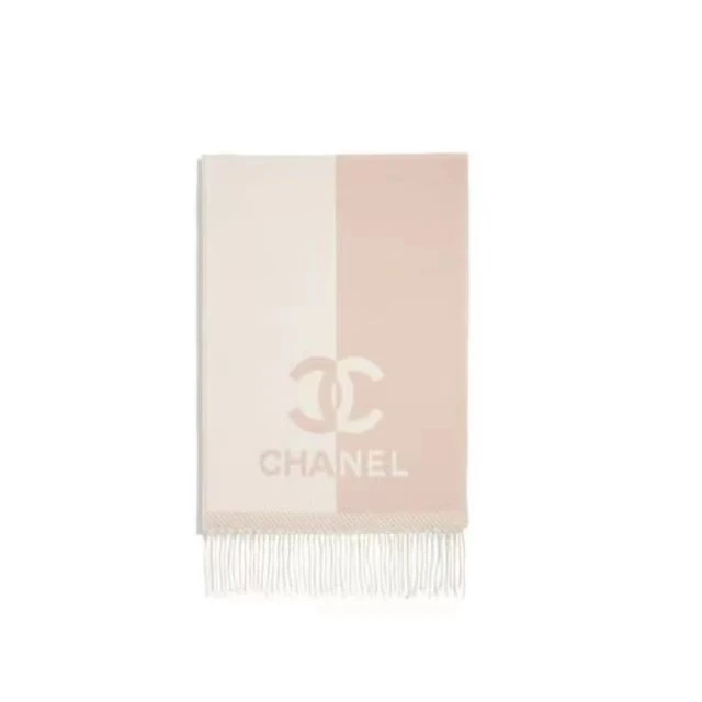 CHANEL香奈儿 Logo印花 皮草 绒线围巾 女款