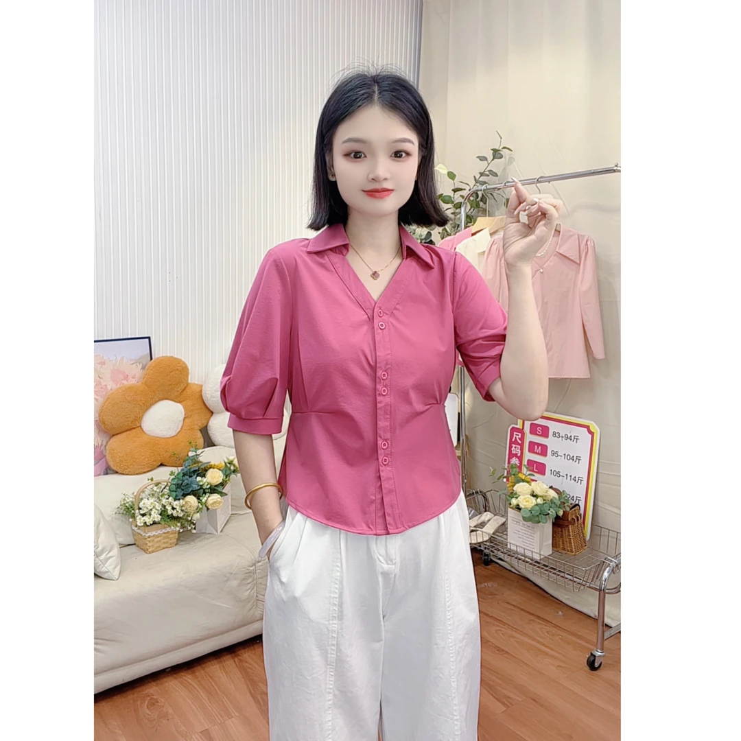【佰俪服饰】复古港风遮肉显瘦洋气减龄衬衣上衣