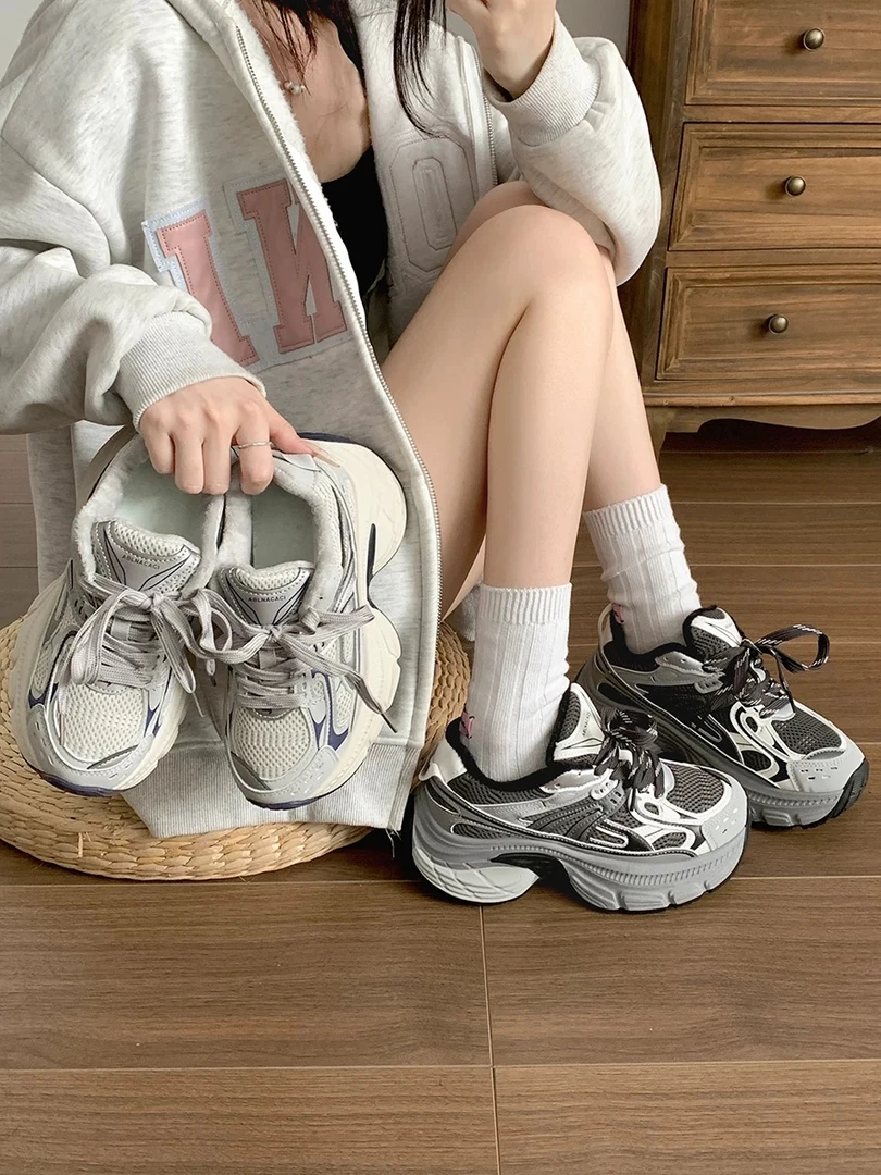 仅直播下单2024秋冬老爹 长筒靴休闲运动鞋勃肯鞋乐福鞋裤管靴