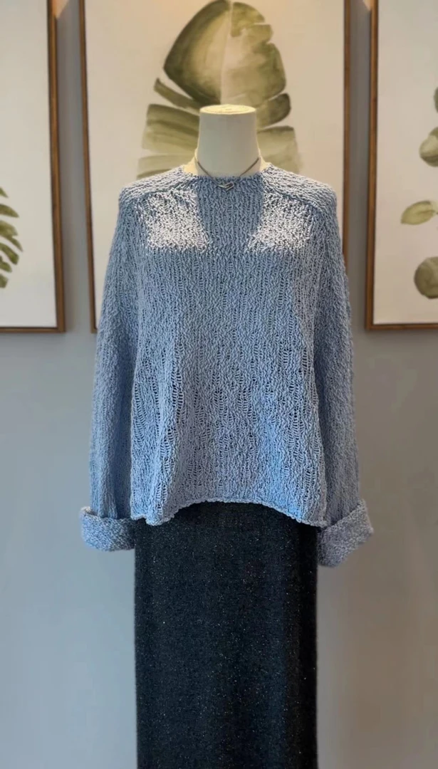 MSC高定 意大利jin口棉花式纱上衣 镜布