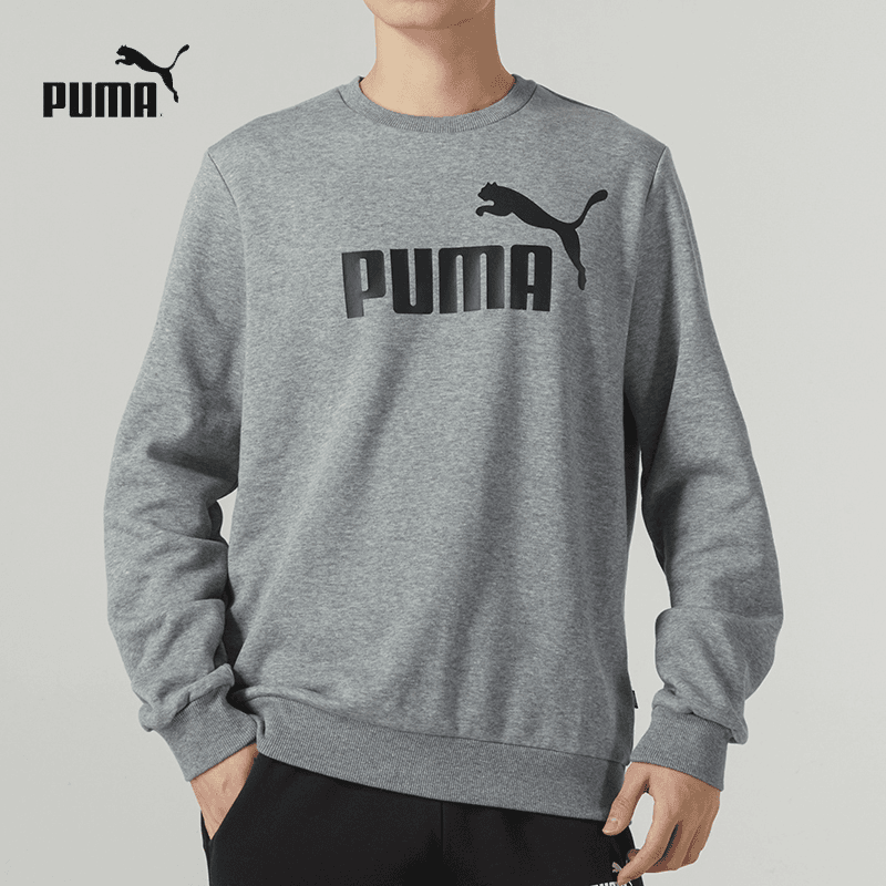 PUMA彪马情侣运动卫衣新款跑步健身训练服圆领休闲套头衫682722