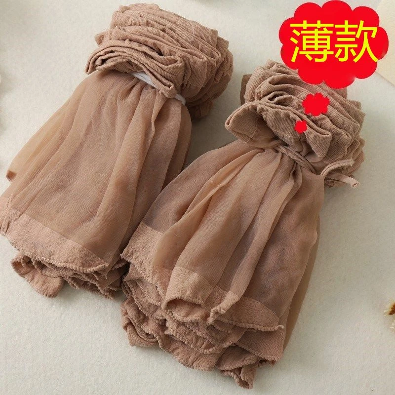 女丝袜子短筒短袜肉袜短款水晶丝袜黑色肤肉色薄款短筒透肉