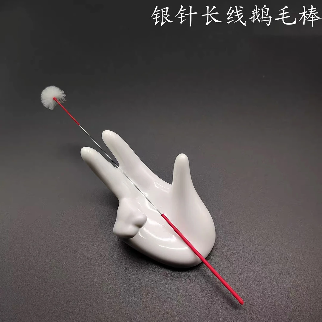 采耳工具银针鹅毛防滑绑长线小头鹅毛毛毛柔软