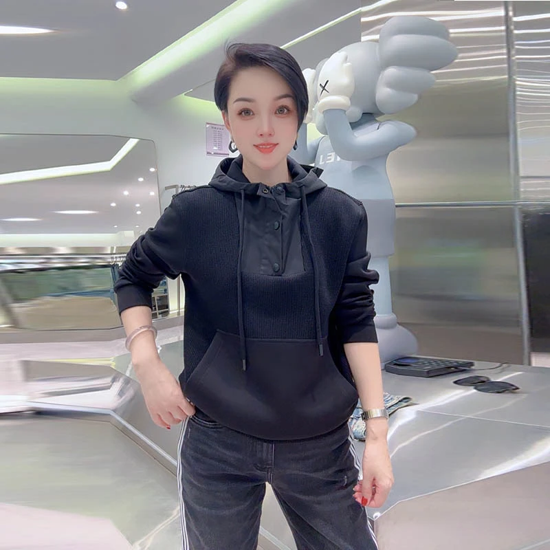 【华尔街名品】2024早秋新款舒适时尚百搭欧货微阔轻奢卫衣男士