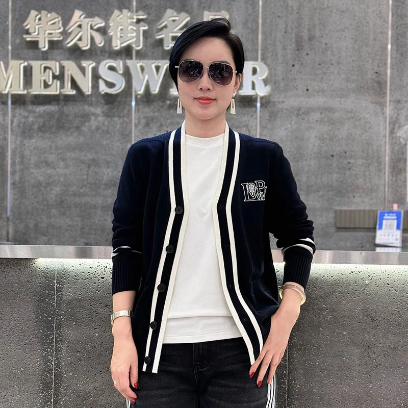 【华尔街名品】2024秋季百搭欧货简约时尚帅气个性男士开衫外套