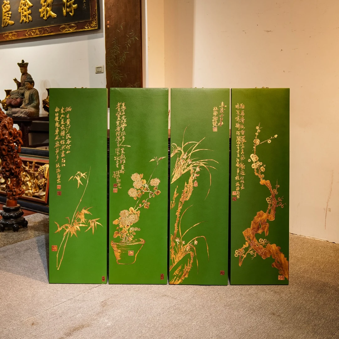 新款古风古典园林景观匾梅兰竹菊