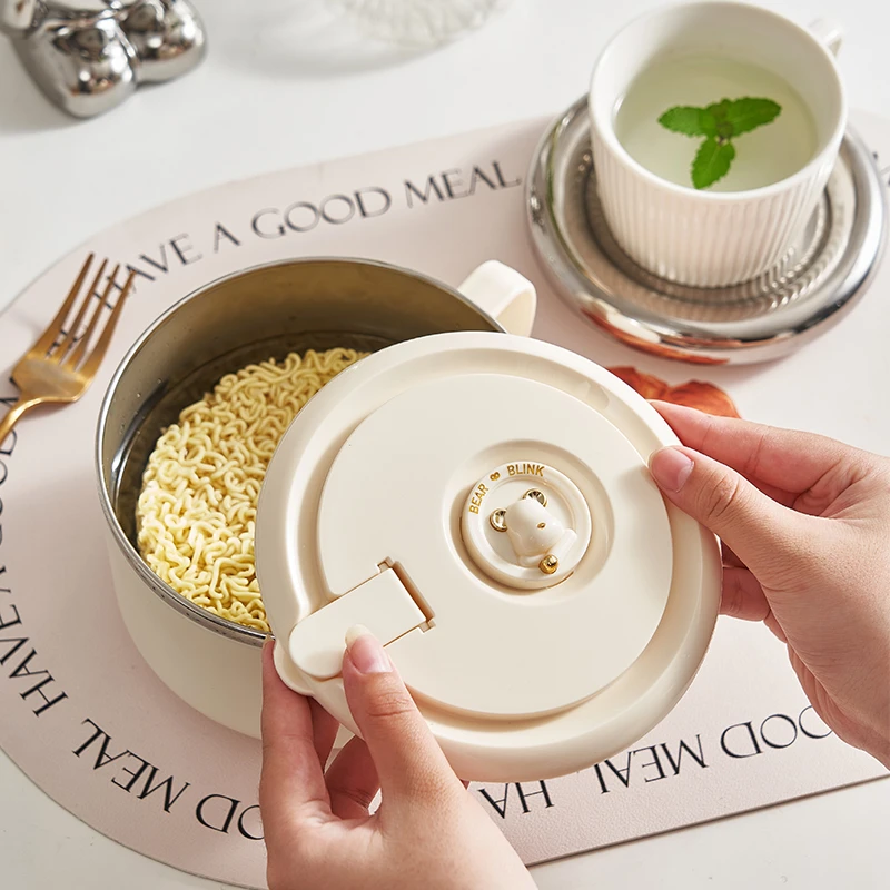 学生党泡面碗便携饭盒密封便当盒上班族带盖大容量保温饭盒餐盒