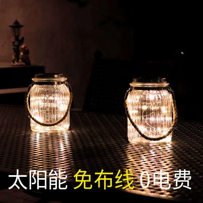 太阳能竖纹灯花园露天装饰灯庭院户外防水氛围小夜灯阳台露台摆件