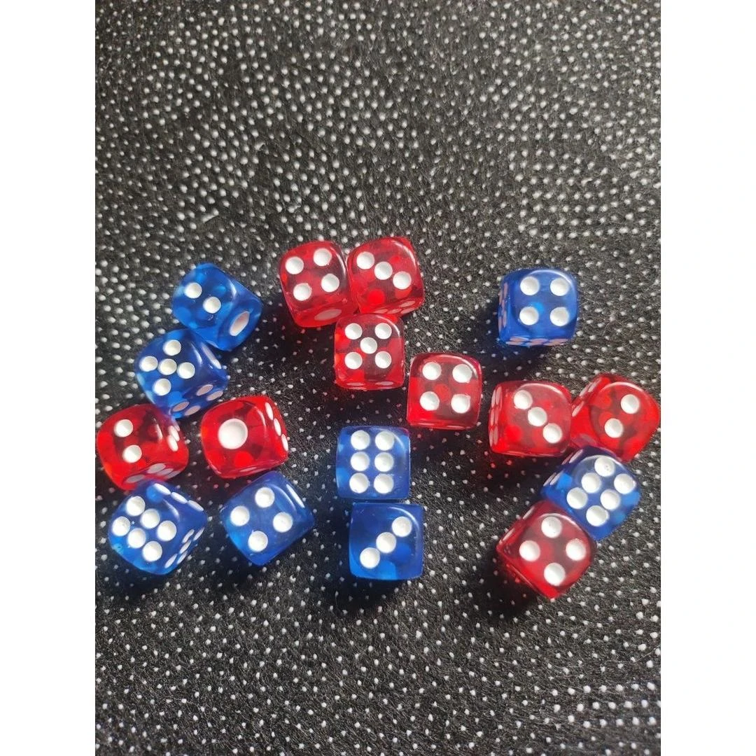 二门概率色一体无脏色子透明色砸开无物一体注塑魔术道具骰子筛子