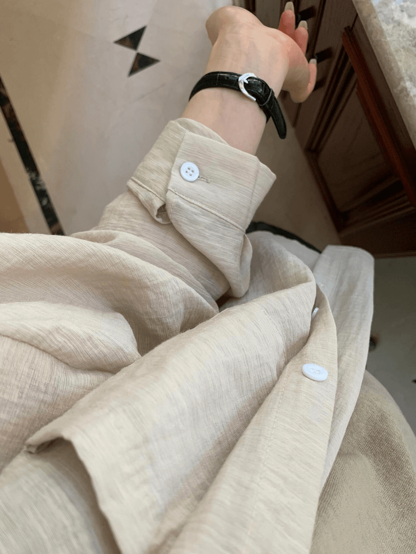 法式辣妹防晒罩衫薄款衬衫女夏季2024新款宽松慵懒风衬衣叠穿上衣