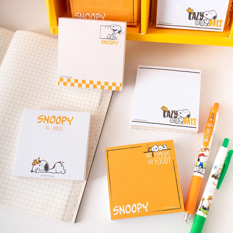 史努比便签本可爱便条纸随身可撕便携式摘要本方形记事本无粘草稿