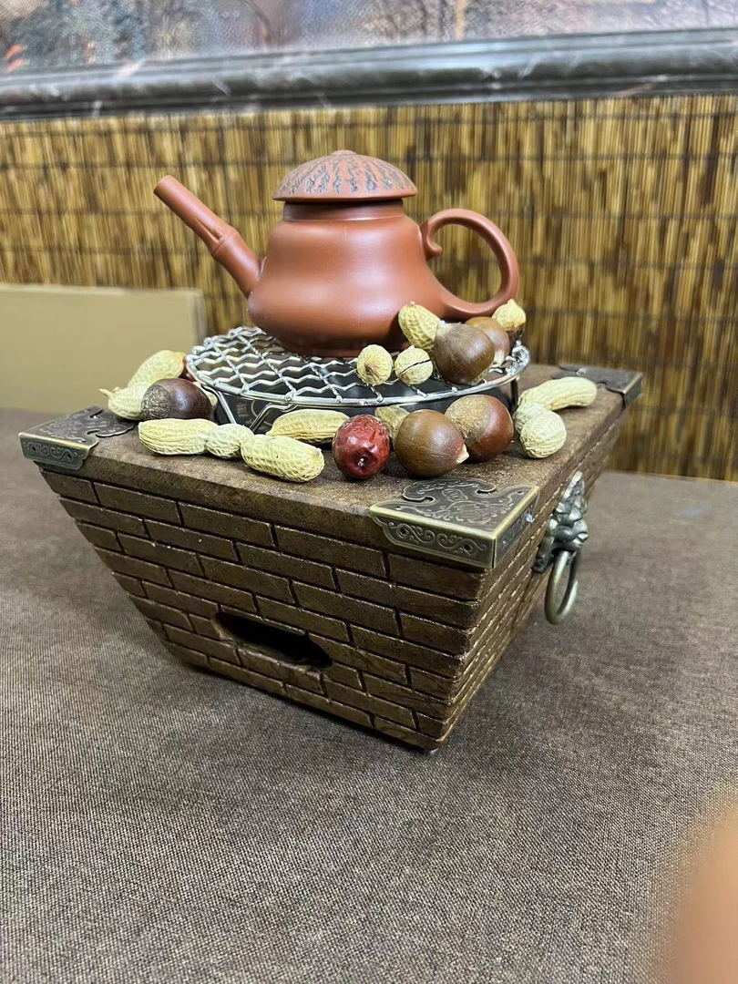 电陶炉围炉煮茶家用泡茶器户外露营大容量纯手工便携密封电碳两用