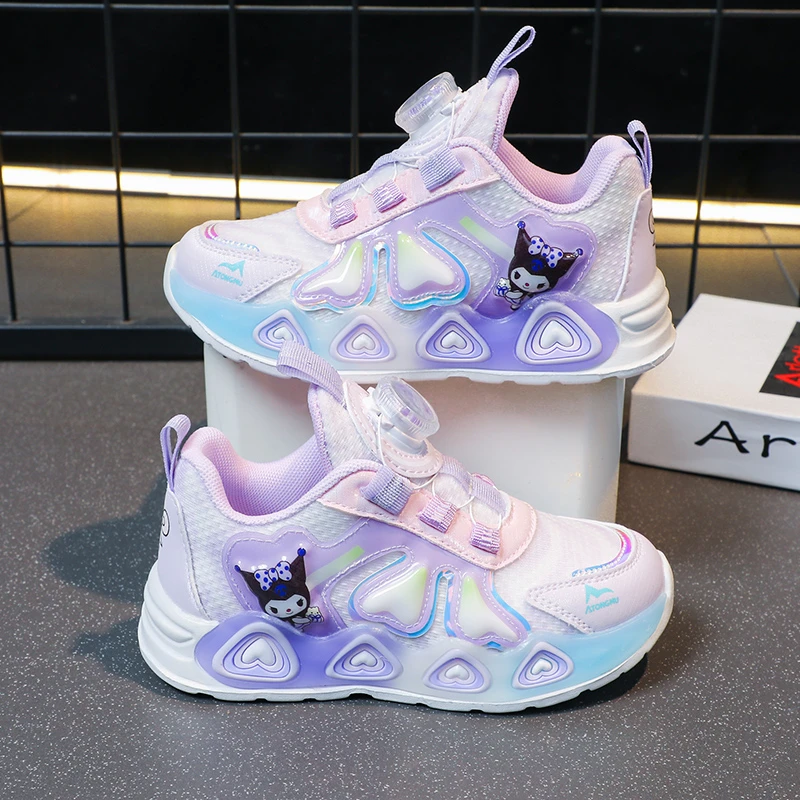 女童运动鞋春秋新款网面透气公主鞋轻便软底女孩休闲库洛米儿童鞋