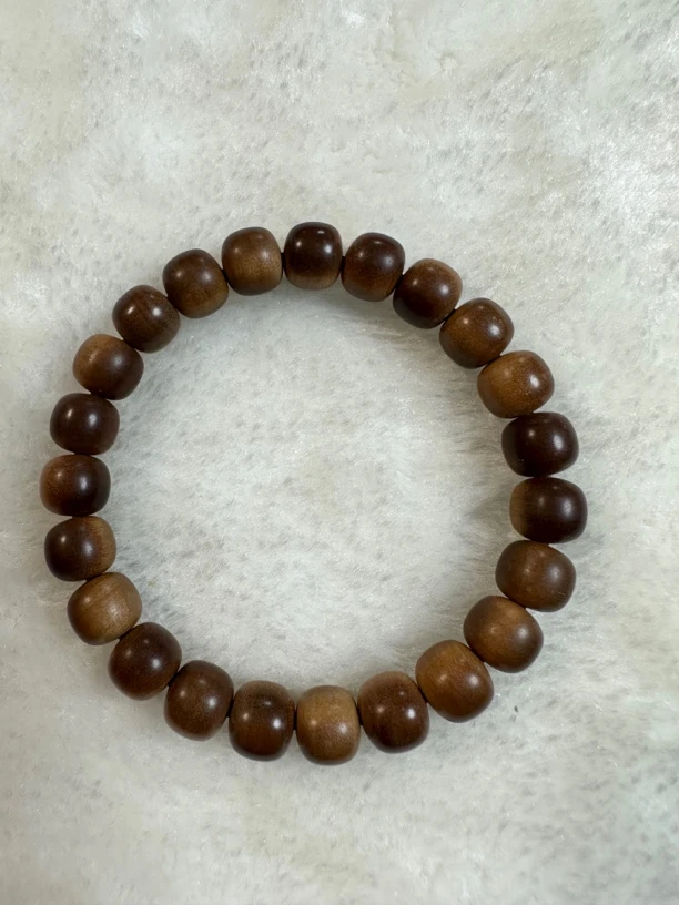 印度迈索尔老山檀香横纹黑肉8 X 9老型珠