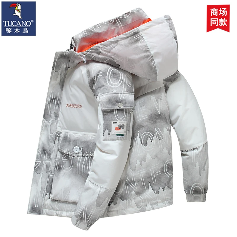 TUCANO/啄木鳥羽绒服男加厚休闲连帽潮流青年保暖秋冬季三防外套