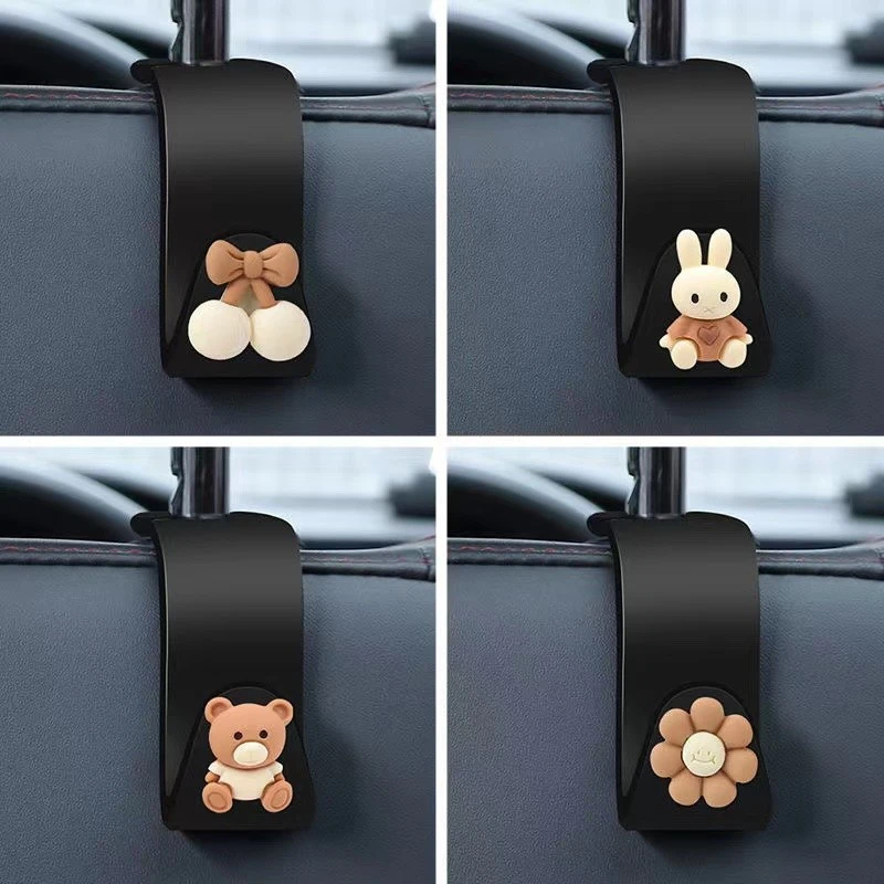 可爱卡通车载挂钩汽车座椅背挂钩车用座位车载挂物品车内头枕挂钩