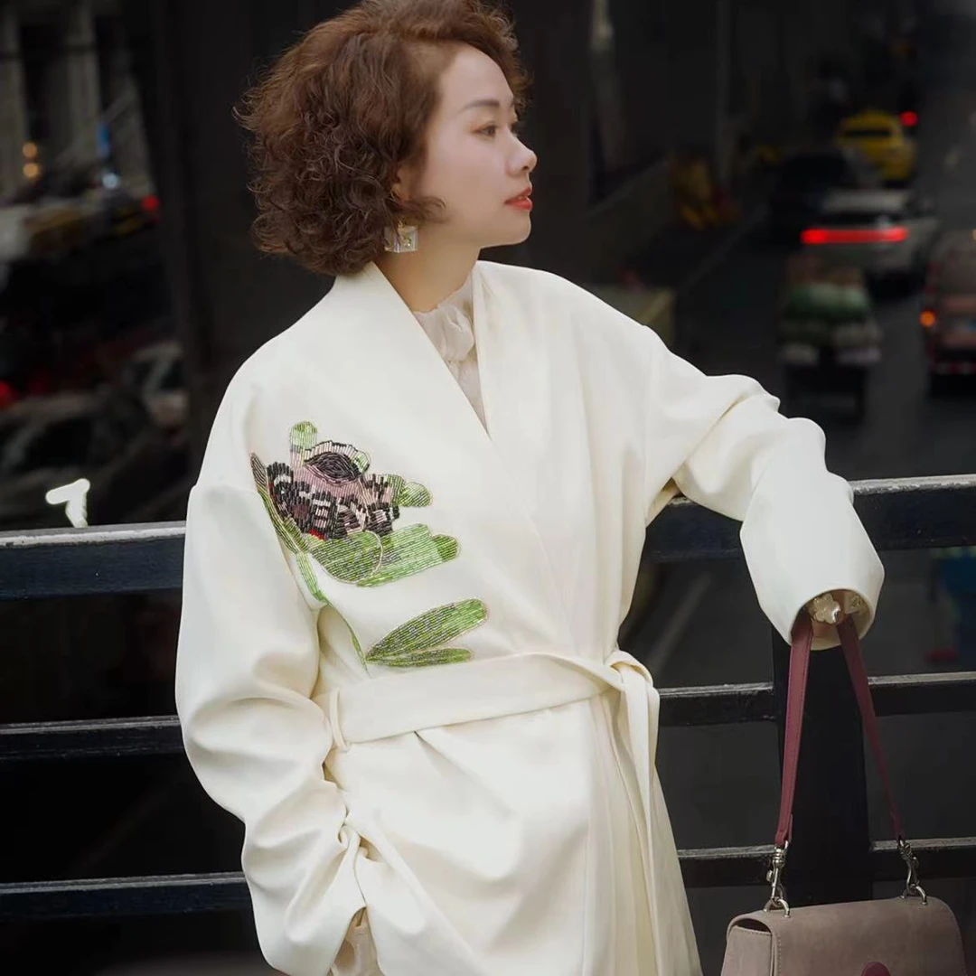 【现货专场】【玉紫琉光】设计感气质重工外套2024设计师新款86223