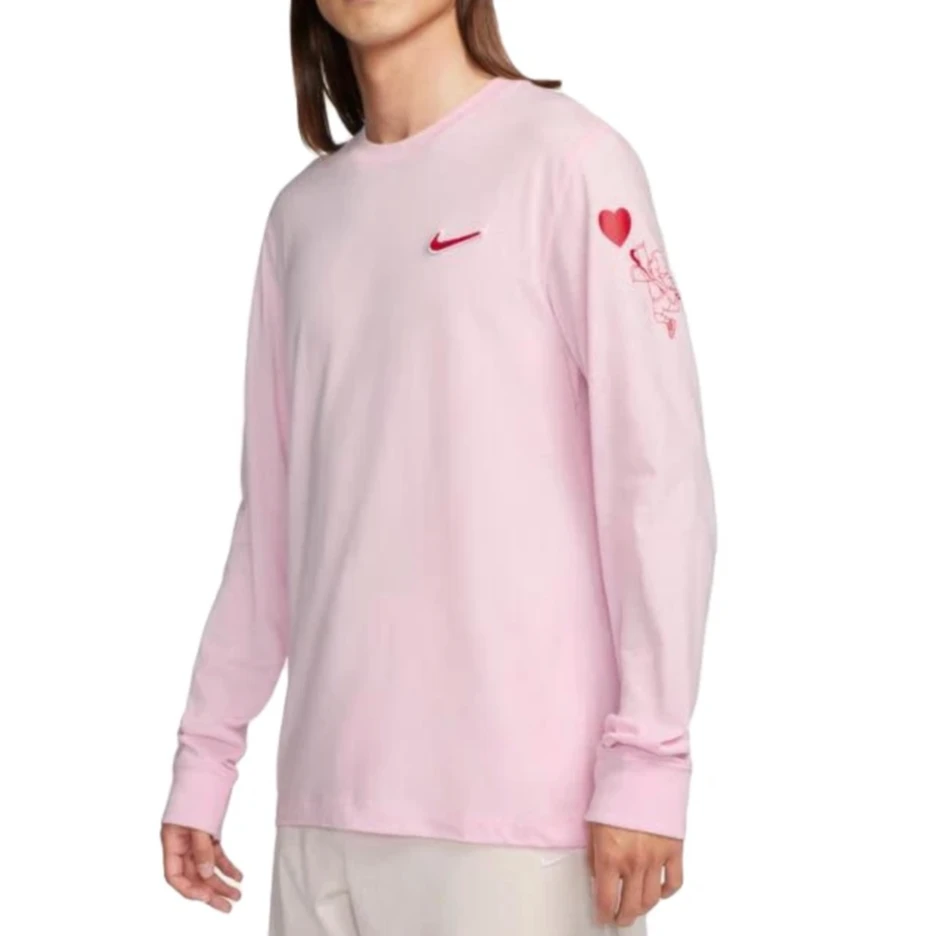 Nike耐克上衣运动长袖休闲宽松印花圆领套头时尚春季-FV3994-663
