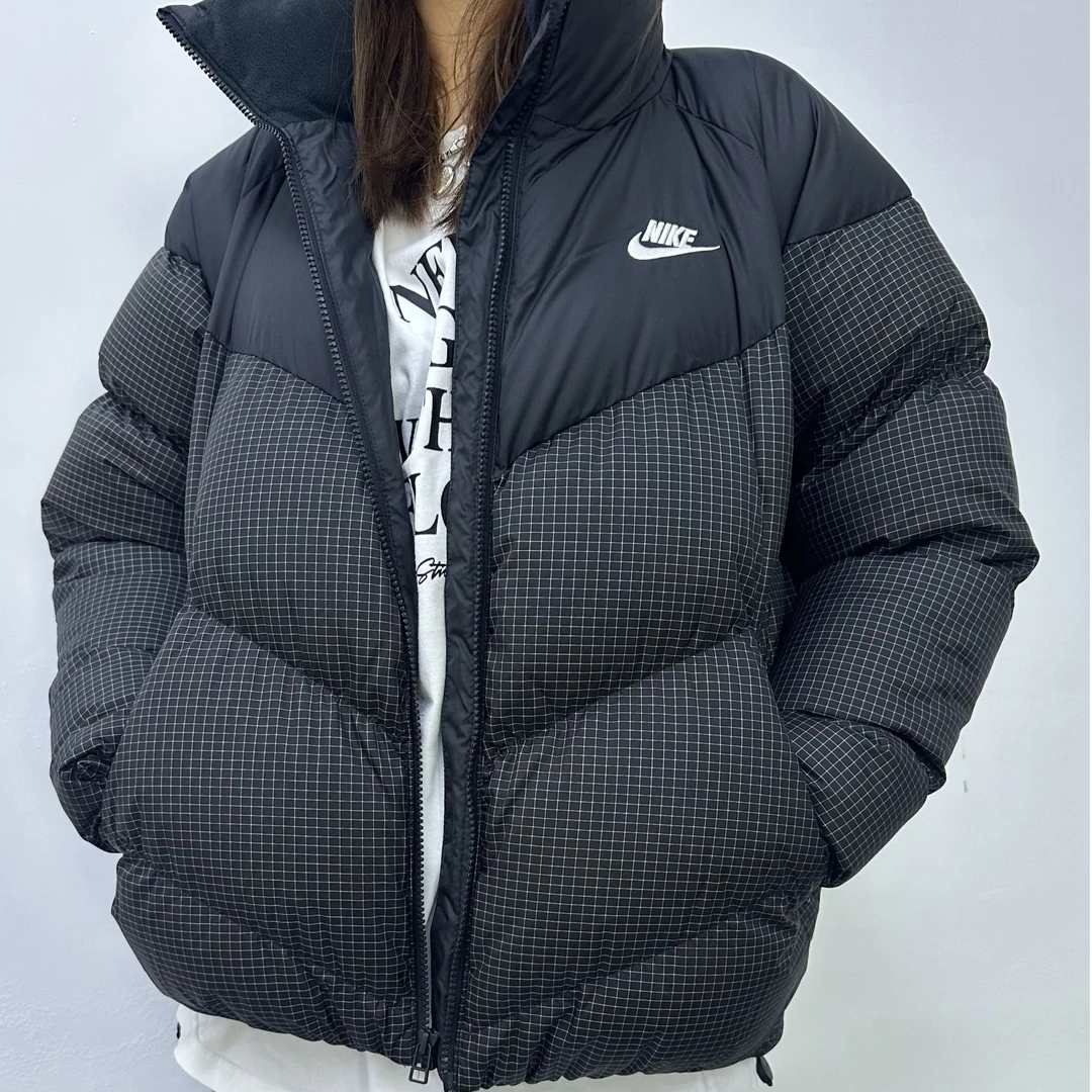 【服饰专属】女DWNFL运动保暖立领宽松加绒潮流休闲外套-FD8212-010