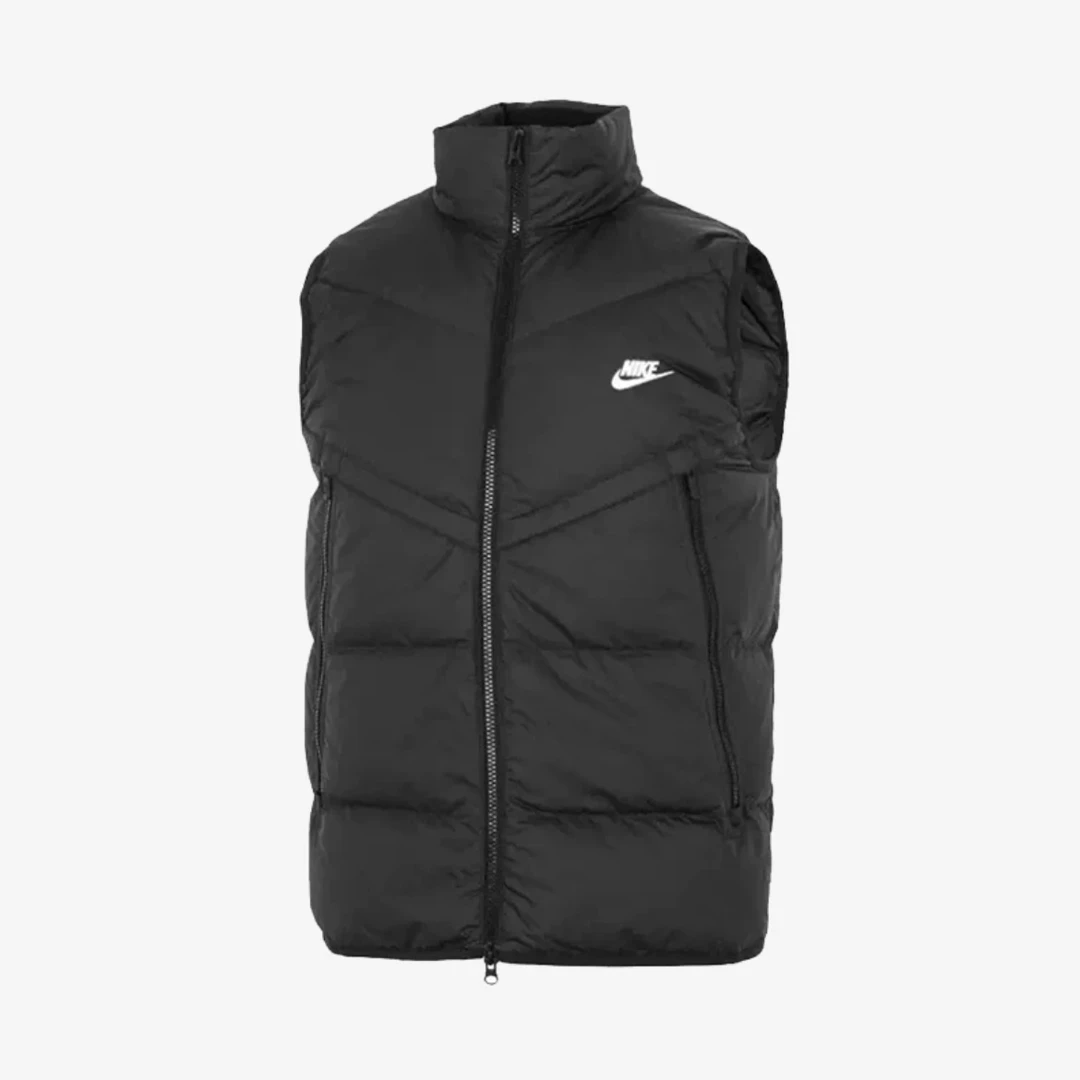 【服饰专属】运动休闲羽绒立领户外保暖黑色经典中性马甲DV1136-010