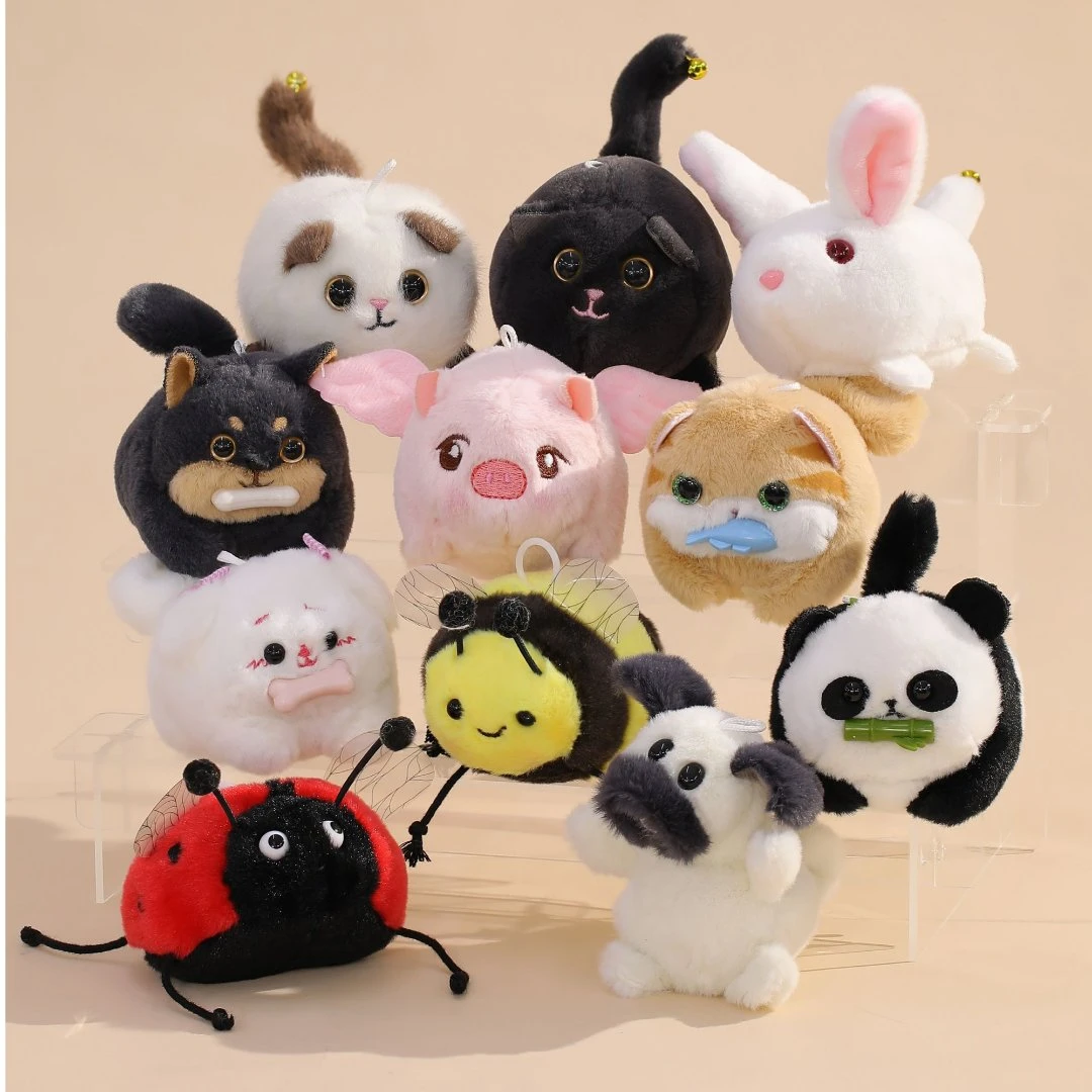 乐吉儿毛绒玩具甩尾巴系列（有挂钩铃铛）