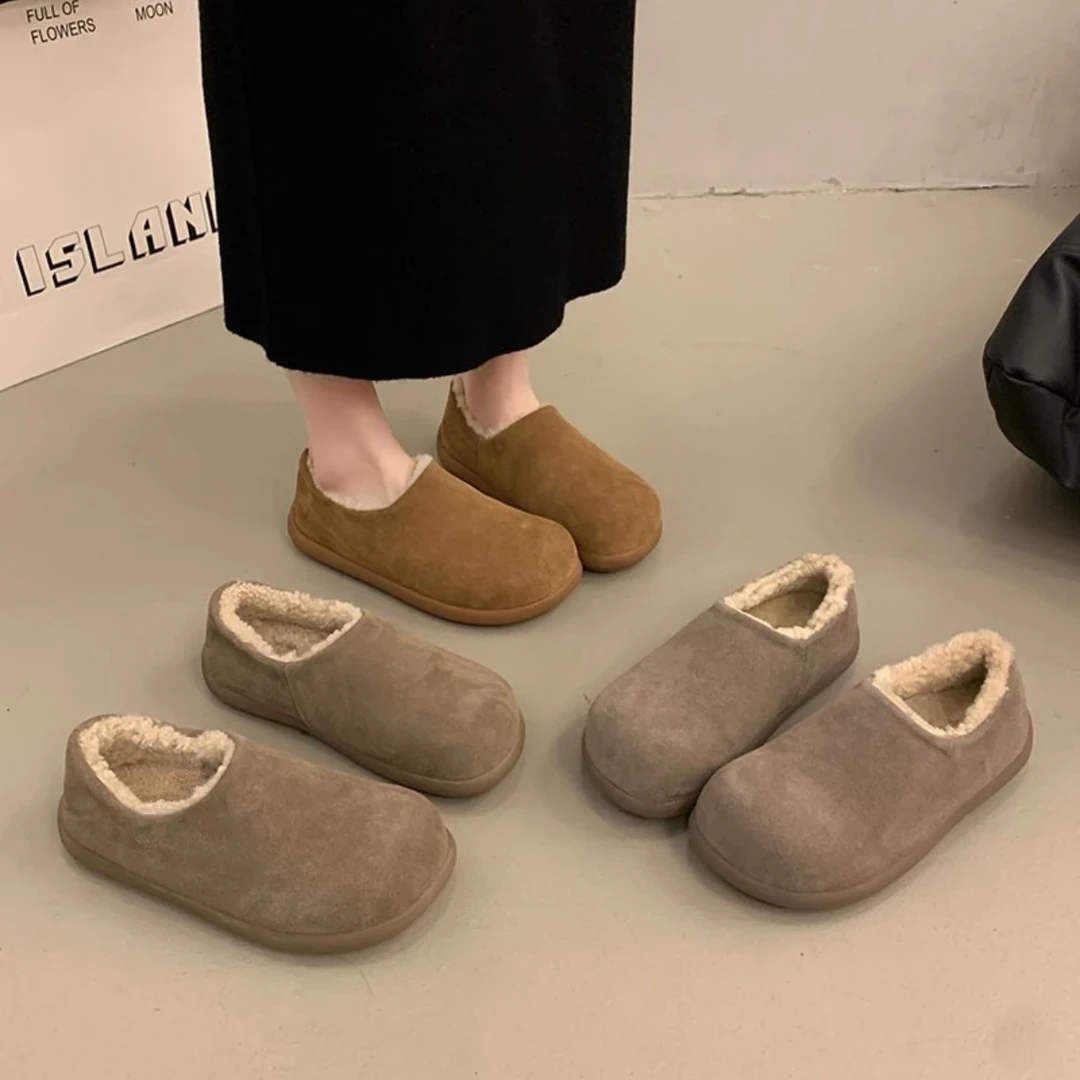 瑶瑶【001-050】加绒勃肯鞋女全包穆勒鞋毛毛秋冬外穿保暖棉鞋网红