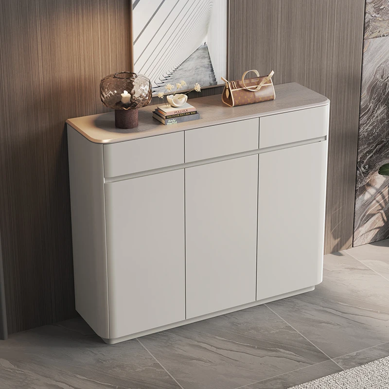 意式极简鞋柜玄关柜一体轻奢大容量入户门厅柜稳固承重靠墙装饰柜