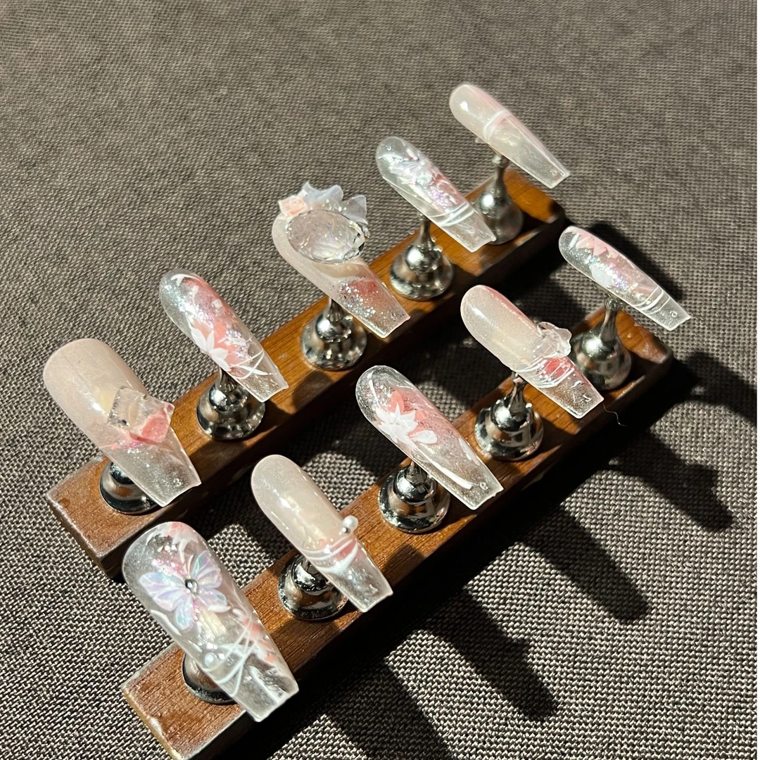 【星然纯手工穿戴甲】粉蝶