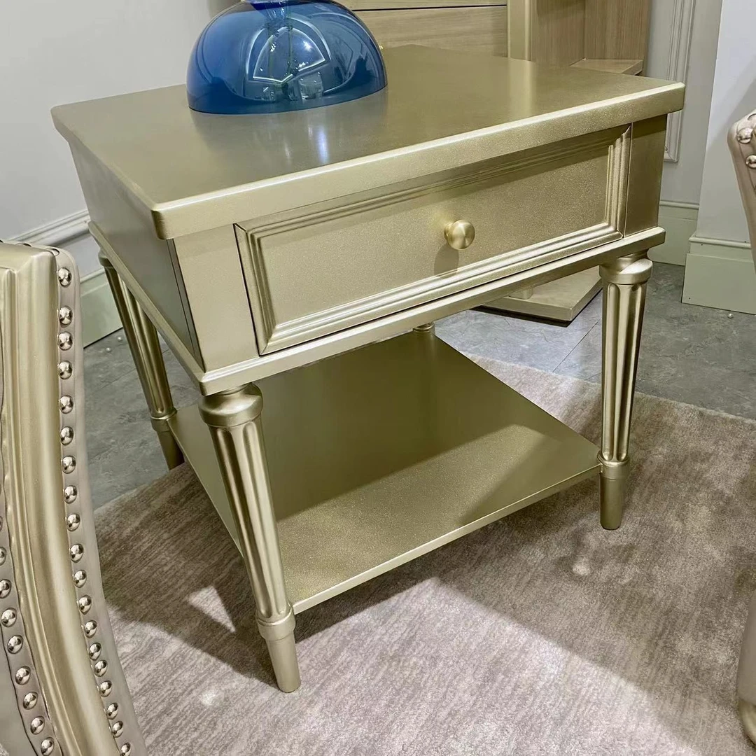 FN32美式轻奢实木客厅边几/方几角几（尺寸560*600）法式玄关茶几