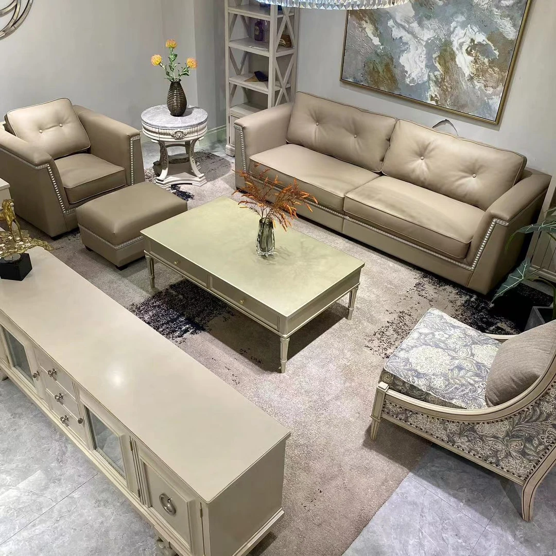 ART美式轻奢实木沙发家用莫里印象沙发客厅落地沙发