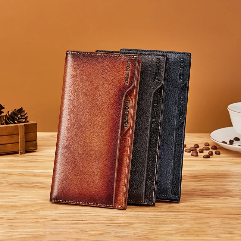 英皇保罗多功能男士钱包驾驶证卡套一体轻薄皮夹卡包长款手拿包