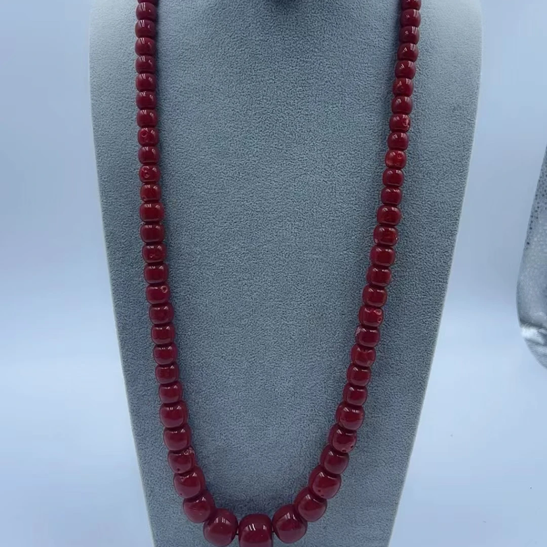 非金属树脂吊坠 【新疆西藏包邮】阿卡红色老型珠 藏式项链装饰配饰