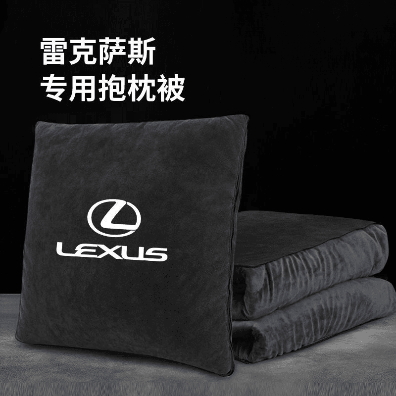 雷克萨斯ES300抱枕被子两用RX/LS/NX/UX车内用品装饰睡觉高档毛绒