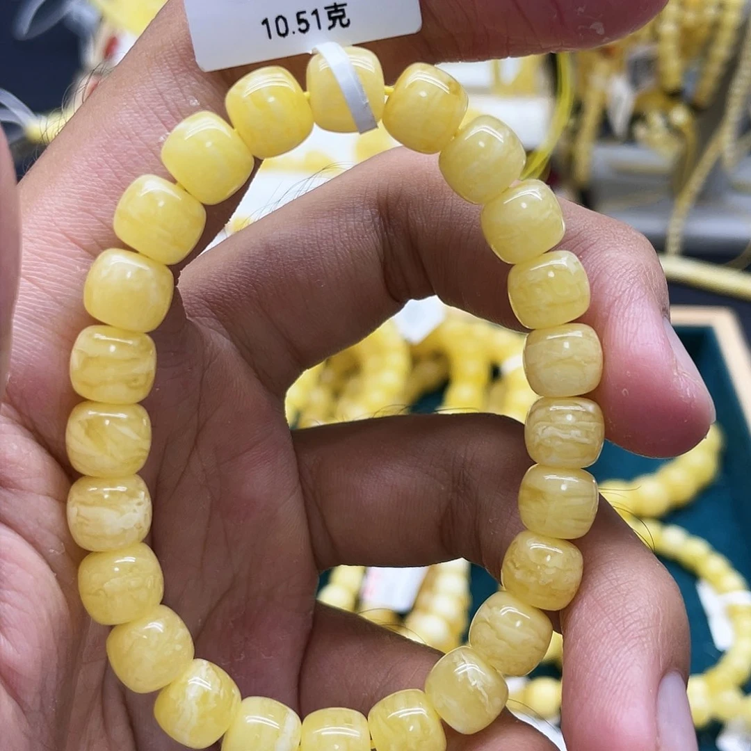 蜜蜡手链未镶嵌虎皮纹蜜蜡