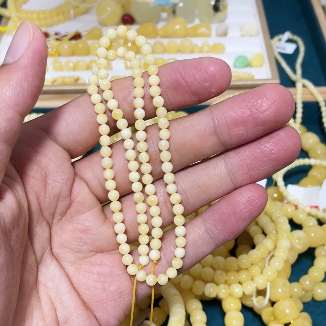蜜蜡手链未镶嵌l****u蜜蜡