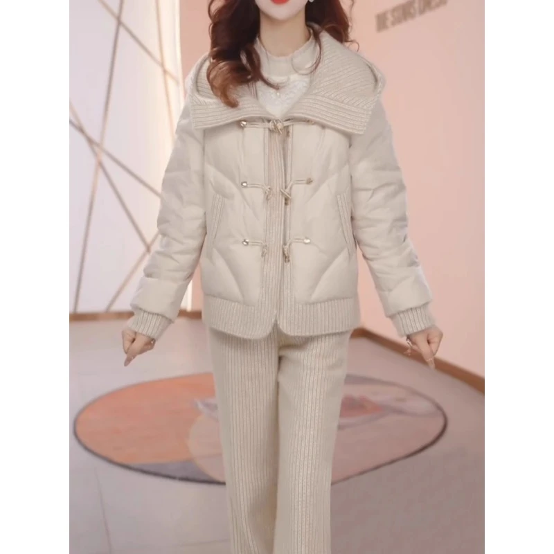 【星辰】小香风羽绒服套装女2024年新款冬季今年流行爆款轻奢两件套