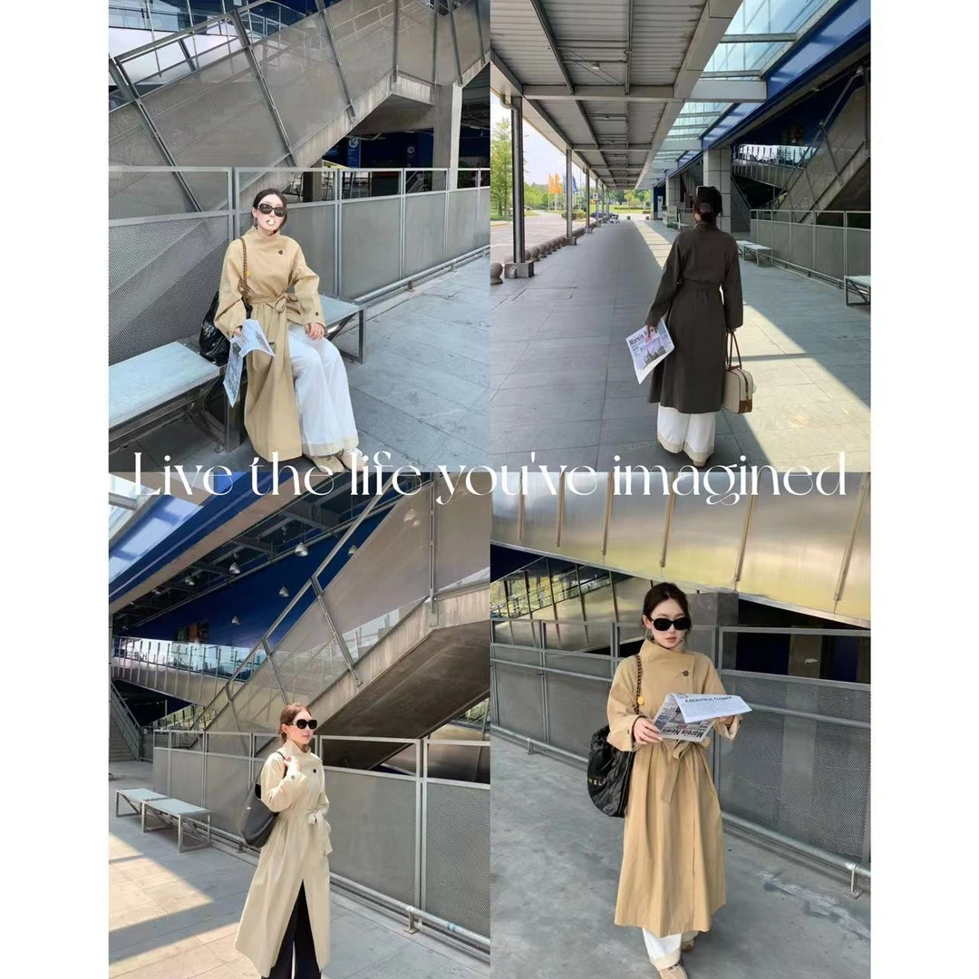 立领高级感休闲时尚风衣