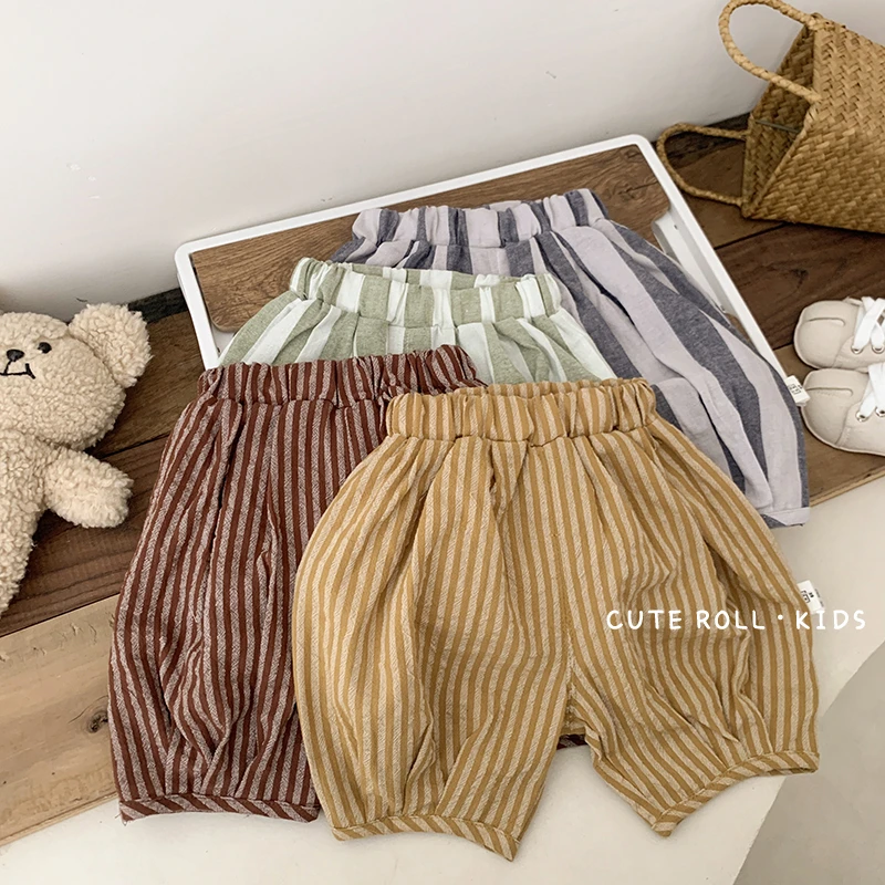 T23X86新款儿童夏季裤子男童休闲薄款防蚊裤宝宝韩版宽松条纹长裤